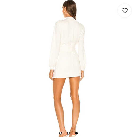 NWT REVOLVE 'MAJORELLE' Edwin mini dress in white, size Small - Picture 2 of 3